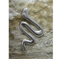 PE000746 STYLISH STERLING SILVER PENDANT SNAKE SOLID 925 NEW
