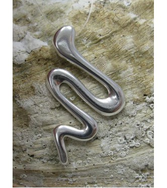 PE000746 STYLISH STERLING SILVER PENDANT SNAKE SOLID 925 NEW