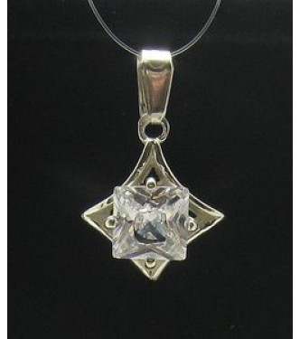 STYLISH STERLING SILVER PENDANT SOLID 925 CZ NEW