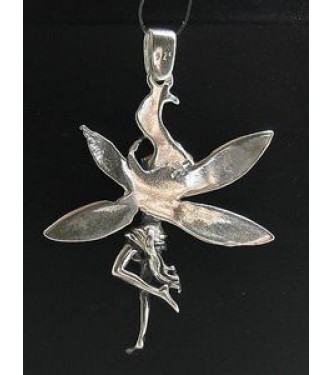 PE000676 Sterling silver pendant solid 925 Fairy Wings