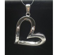 PE000615 Sterling silver pendant Heart solid 925
