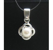 PE000688 Sterling silver pendant solid 925 Pearl