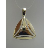 PE000798 Sterling silver pendant solid 925 Triangle