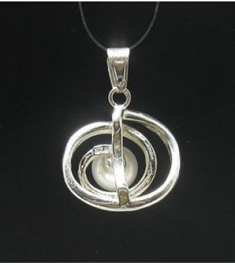 PE000314 Stylish Sterling silver pendant 925 spiral pearl