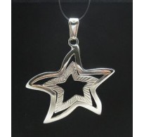 PE000622 Sterling silver pendant Star solid 925