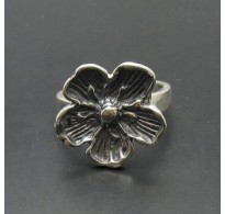 R000827 Genuine Stylish Sterling Silver Ring Flower Solid 925 Perfect Quality Empress