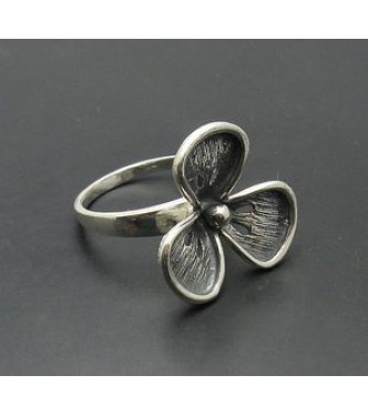 R000826 Stylish Sterling Silver Ring Flower 925 Solid Handmade Nickle Free Empress
