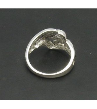 R000055 Plain Sterling Silver Ring Hallmarked Solid 925 Meander Perfect Quality Empress