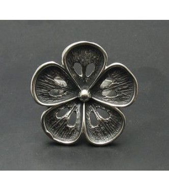 R000822 Stylish Genuine Sterling Silver Ring Flower Solid 925 Perfect Quality Empress