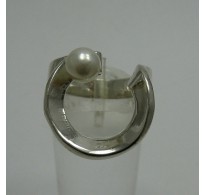 R001232 Stylish Sterling Silver Ring Genuine Solid 925 6mm Pearl Perfect Quality Empress