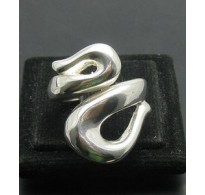 R000428 Stylish Sterling Silver Ring Genuine Solid 925 Adjustable Size Handmade Empress