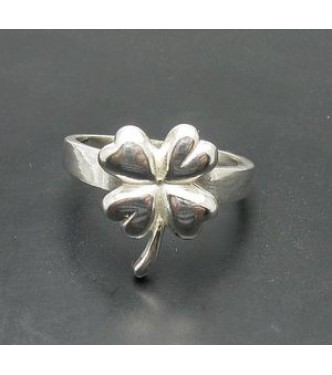 R000886 Genuine Sterling Silver Ring Clover Hallmarked Solid 925 Handmade Empress
