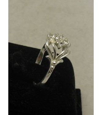 R000854 Stylish Genuine Sterling Silver Ring Solid 925 CZ Handmade Hallmarked Empress