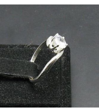 R000111 Stylish Genuine Sterling Silver Ring Solid 925 Cubic Zirconia Handmade