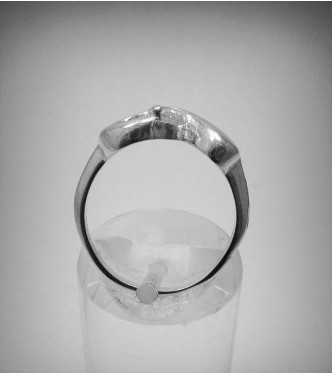 R000517 Stylish Sterling Silver Ring Genuine Solid 925 Heart 4mm CZ Handmade Empress