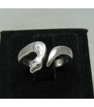 R001111 Stylish Genuine Sterling Silver Ring Solid 925 Snake Band Handmade Empress