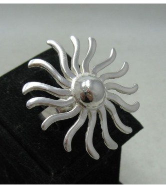 R001174 Plain Stylish Sterling Silver Ring Solid 925 Sun Perfect Quality Handmade