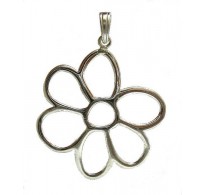 PE000887 Sterling Silver Pendant Solid 925 Flower