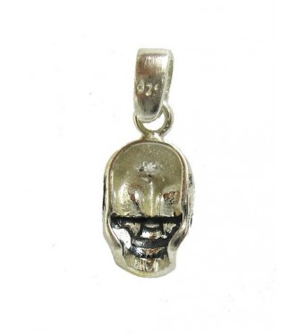 PE000886 Sterling Silver Pendant Charm Solid 925 Skull