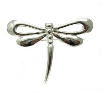 STERLING SILVER BROOCH SOLID 925 HUGE DRAGONFLY NEW