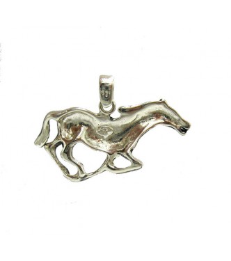 PE000897 Sterling Silver Pendant Solid 925 Horse