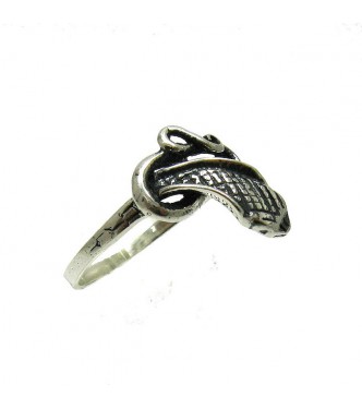 R000001 Sterling Silver Ring Snake Cobra Hallmarked Solid 925 Handmade Nickel Free