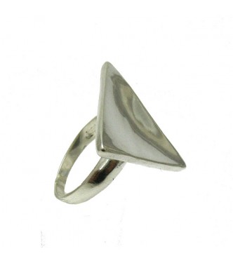 R000007 Plain Genuine Sterling Silver Ring Triangle Solid 925 Handmade Nickel Free