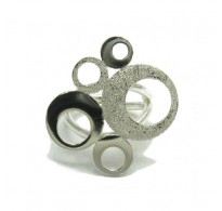 R000010 Stylish Sterling Silver Ring Solid 925 Laser Finished Adjustable Size Handmade