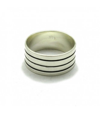 R000040 Genuine Sterling Silver Ring Wide Band Stamped Solid 925 Handmade Nickel Free