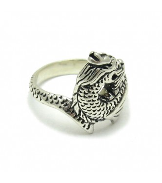 R000162 Sterling Silver Ring Dragon Stylish Genuine Solid 925 Perfect Quality Empress