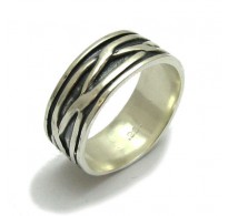 R000166 Genuine Stylish Sterling Silver Ring Stamped Solid 925 8mm Wide Band Handmade