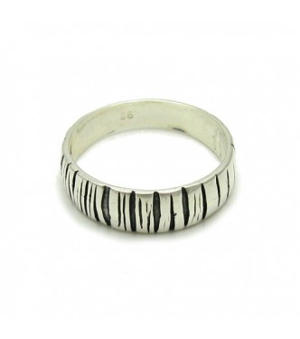 R000213 Stylish Genuine Sterling Silver Ring Solid 925 Band Handmade Nickel Free