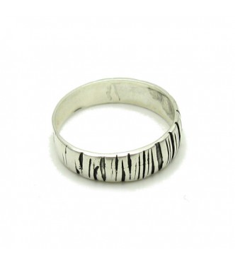 R000213 Stylish Genuine Sterling Silver Ring Solid 925 Band Handmade Nickel Free