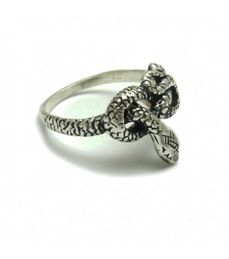 R000250 Stylish Sterling Silver Ring Stamped Solid 925 Snake Handmade Nickel Free 