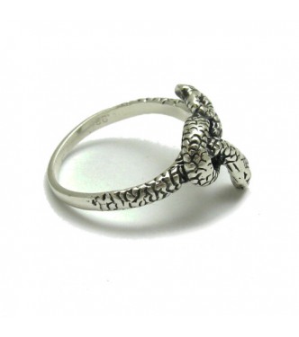 R000250 Stylish Sterling Silver Ring Stamped Solid 925 Snake Handmade Nickel Free 