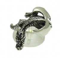 R000253 Genuine Stylish Sterling Silver Ring Solid 925 Dragon Handmade Nickel Free