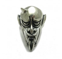 R000259 Genuine Sterling Silver Biker's Ring Solid 925 Devil Skull Handmade Empress