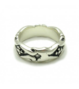 R000289 Genuine Plain Sterling Silver Ring Solid 925 Band Cross Handmade Empress