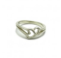 R000291 Stylish Plain Sterling Silver Ring Genuine Solid 925 Heart Handmade