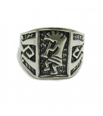 R000321 Genuine Sterling Silver Ring Hallmarked Solid 925 Kokopelli Handmade Empress