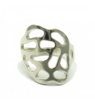 R000337 Stylish Genuine Plain Sterling Silver Ring Hallmarked Solid 925 Handmade