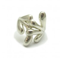 Sterling silber ring 925 Blume solide einstellbare größe R000445 EMPRESS 