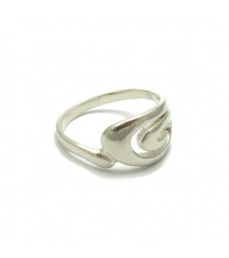  R000373 Stylish Sterling Silver Ring Hallmarked Solid 925 Spiral Handmade Empress