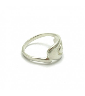  R000373 Stylish Sterling Silver Ring Hallmarked Solid 925 Spiral Handmade Empress