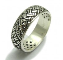 R000401 Sterling Silver Ring Band Mesh Genuine Solid 925 Handmade Perfect Quality