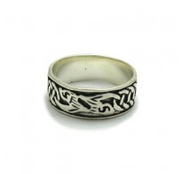 R000479 Sterling Silver Celtic Ring Band Genuine Solid 925 Perfect Quality Empress