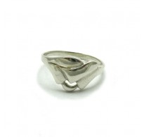Stylish sterling silver ring plain solid 925 R000893 Empress 