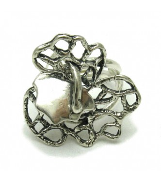 R001507 Sterling Silver Ring Hallmarked Solid 925 Adjustable Size Handmade