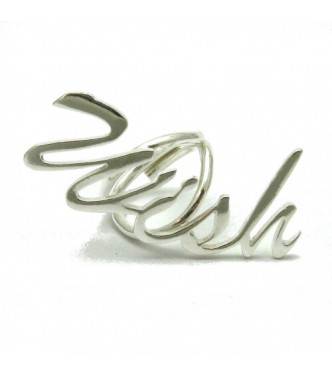 R001617 Sterling Silver Ring Wish Genuine Solid 925 Adjustable Size Handmade Empress