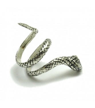  R001643 Long Sterling Silver Ring Stamped Solid 925 Snake Perfect Quality Handmade
